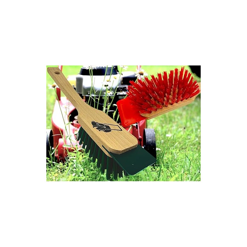 Set of 2 MAAJ Lawnmower Brush/Tool Brush Red + Green