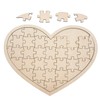 3 Pack Blank Wooden Heart Shaped Jigsaw Puzzle 11.2x8.4 Inch