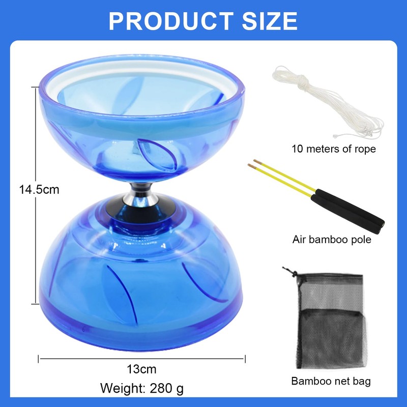 Diabolo Juggling Game with Juggling Balls 12cm Diabolo Balance Game