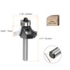 sourcing map Roundover Router Bit 1/4 Shank 5/16" Radius Carbide
