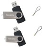 lcwamy USB Bulk 16GB USB Flash Drive 2 Pack Swivel USB Flash Drives 16GB Thumb Drive 2 Pack USB2.0 Flash Drive 16GB Twister USB Drive