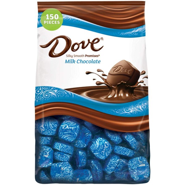 DOVE PROMISES Milk Chocolate Candy Individually Wrapped Bulk Pack (43.07 oz, 150 Piece) Bag