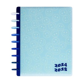 Happy Planner Disc-Bound 12-Month Academic Planner, July 2024–June 2025 Daily and Monthly Planner, Classic Size, Student Layout, Hello Good Times, 72 pages, 2 Sticker Sheets, 7" x 9 1/4"