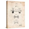 ART.COM Stretched Canvas Print Dumbbell Patent by Cole Borders, 18"