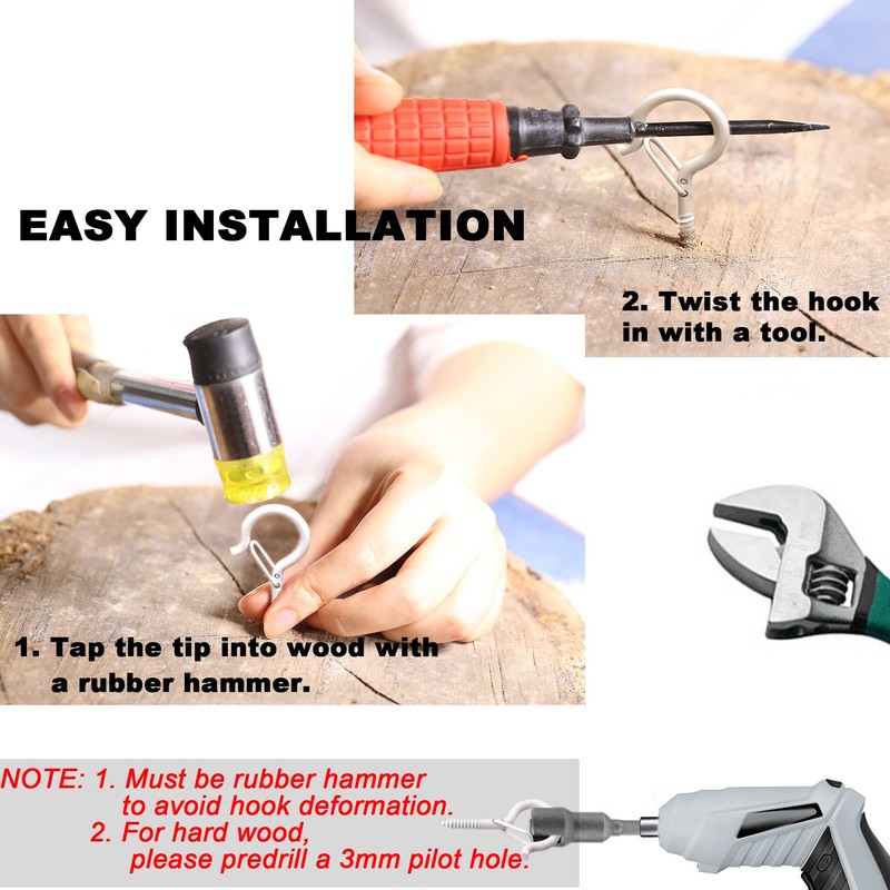 PlusRoc 30 Pack Christmas Light Hooks for Outside String Light