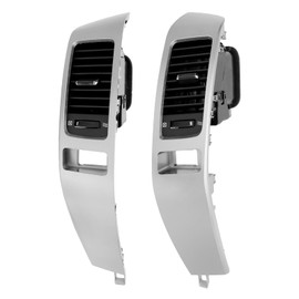 Center Dash A/C Air Vent with Grille, Compatible with 2003-2009 Lexus GX470, Toyota Prado 120 Land Cruiser, Trim Panel Console Outlet Insert Frame, Replaces# 55474-60040, 55475-60040 (Silver)