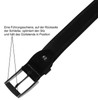 Harrys-Collection Men's Premium Leather Belt with Quilted Stitching, black