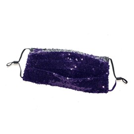 CARPATINA Fashion Face Mask with Nose Wire and Filter Pocket, Set of 3 Cotton and Sequin Made in USA