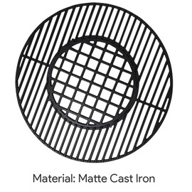 soldbbq 8835 Cast Iron 21.5" Grill Grates for Weber Original Kettle Premium 22-inch Charcoal Grill, 22'' Smokers, Replacement Parts for Weber 22" Performer Premium Grill