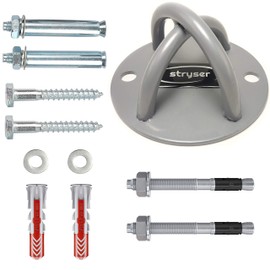 Stryser Wall Ceiling Mount Wall Mount in X for Sling Trainer Sling Trainer Gym Rings Aerial Yoga Swing Battle Rope Boxing Equipment Includes Screws and Anchors (FAZ II)