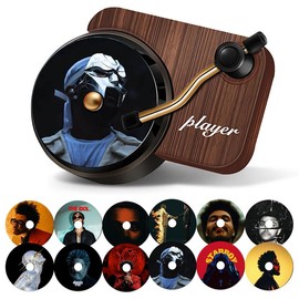 12pcs Weeknd Record Player Car Air Freshener - Cool Car Decoration - Pop Singer Car Decoration