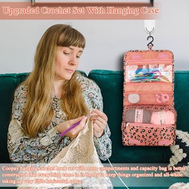 Coopay Crochet Kits for Beginners Adults with Instructions, Crochet Beginners Kit for Kids, Crochet Hooks Set with Wool and Case, Best Starter Crochet Kit, Knitting and Crochet Set