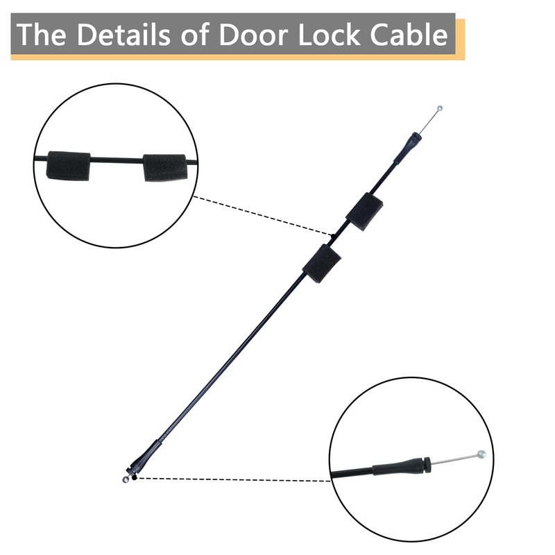 Rear Door Latch Cable Compatible for 1992-2014 Ford E150 E250
