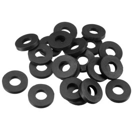 TA-VIGOR 20Pcs Rubber Flat Washers, 18mm OD, 8mm ID, 3mm Thickness, Heavy Duty Black Rubber Grommet Vibration Dampening Sealing Pads for Faucet, Pipe, Water Hose, Bolt Fasteners