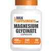 BulkSupplements Magnesium Glycinate 400Mg Capsules 240 Count Mineral Supplement For
