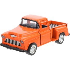 Toddmomy Camioneta Clásica de Colección, Modelo de Pick Up Retro de Metal a Escala 1:32, Vehículo Antiguo para Decoración de Oficina y Regalo de Cumpleaños, Naranja