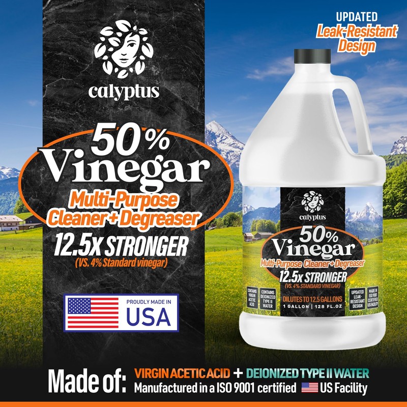 Calyptus 50% Pure Concentrated Vinegar | Maximum-Performance (12.5X) Power |