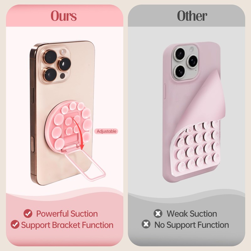 Suction Cup Phone Mount Phone Grip Accessories Trendy 2.17in Strong