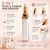 2-in-1 Rechargeable Facial Hair Remover & Eyebrow Trimmer for Women