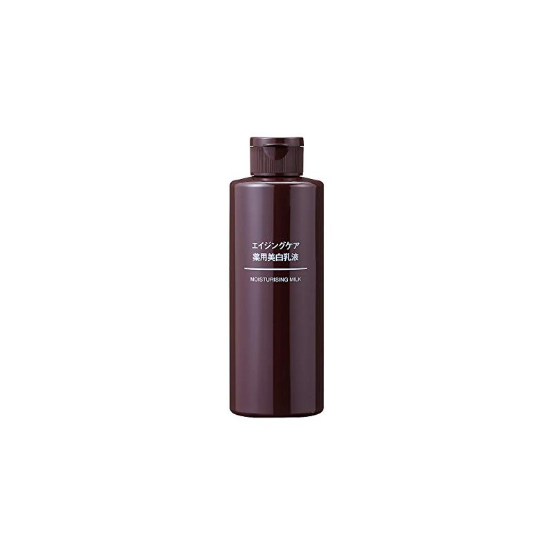 Muji 82926866 Aging Care Medicated Whitening Milky Lotion, 6.8 fl