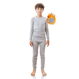 TINFL by Vaenait Boys Thermal Underwear Soft Long John Set Heatwarm Grey L