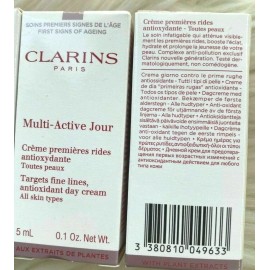 Clarins 2 x Clarins Multi-Active Jour Antioxidant Day Cream Mini size 5ml Each