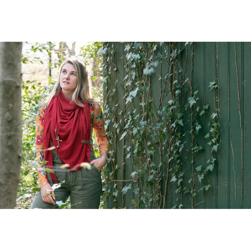 KNIT FACTORY - Lola Triangular Scarf - Fine Knitted Women's