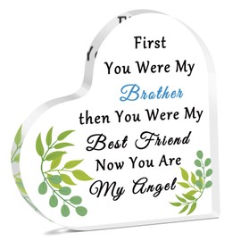 Memorial Gifts for Loss of Brother Sympathy Acrylic Plaque Brother Memorial Gifts Remembrance Bereavement in Memory of Brother Sympathy Gifts for Family Condolences Grief Gift Acrylic Sign for Desk