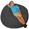 Comfy Sacks 3 ft Memory Foam Bean Bag Chair, Charcoal