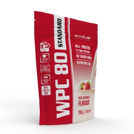 Activlab WPC 80 STANDARD 700g, Proteinpulver, Muskelaufbau, Fettreduktion, Molkenproteinkonzentrat, Effektiver Muskelzuwachs & Regeneration | 73,4g Protein pro 100g, Erdbeere
