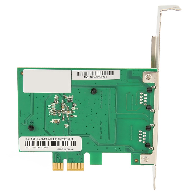 TXA108 82571 2 RJ45 Port Gigabit Network Card PCI Ex1