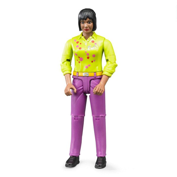 Bruder Woman Medium Skin Toy Figure with Pink Jeans