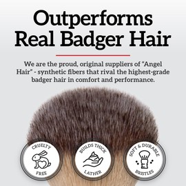 Fine "Stout" Shaving Brush (Orange & Brown)