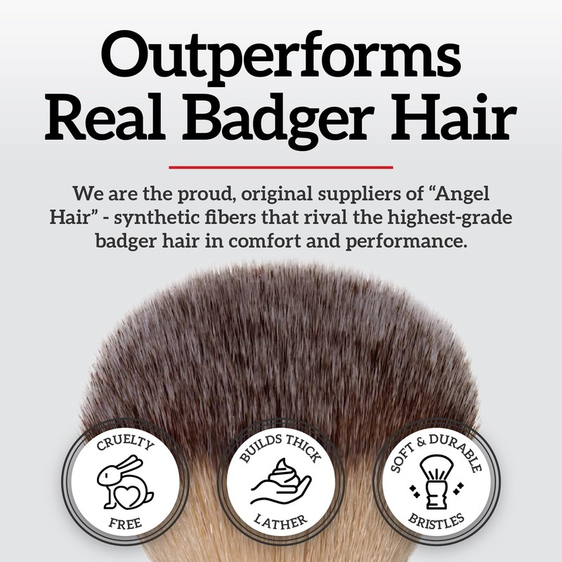 Fine "Stout" Shaving Brush (Orange & Brown)