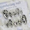 Clear Full Stone Gra Handmade Nail Tip Pedi Tip -