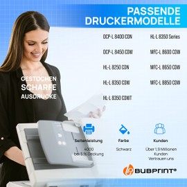 Bubprint Toner Compatible to Replace Brother TN-326 TN-326BK for DCP-L8400CDN DCP-L8450CDW HL-L8250CDN HL-L8350 HL-L8350CDW MFC-L8650CDW MFC-L8850CDW MFC-L8850CDW Black