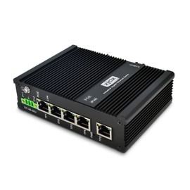XJCIX POE Industrial Ethernet Switch 5 Port POE Gigabit RJ45 Unmanaged DIN Rail Industrial Switch