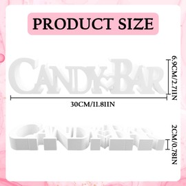 Lets Joy Candy Bar Decoration, Candybar Decorative Wood, Candy Bar Sign, Candy Bar Accessories, Candy Bar Lettering Wood, Wooden Decoration Candy Bar, Table Ornament for Wedding, Party, Engagement