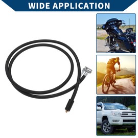 Hihaha Tyre Inflator Extension Hose Air Compressor Extension Hose Adapter Tyre Valve for Car Motorcycle Bicycle Durable Nylon 160 cm M6 x 1.0 16 mm OD Black