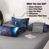 JQinHome Queen Gamer Comforter Set,6 Piece Bed in A Bag