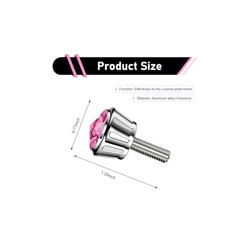 Kit de sujetadores de 4 piezas para placa de matrícula,