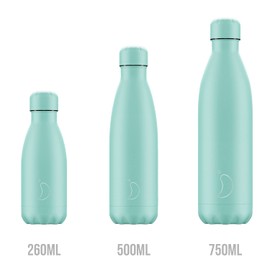 Chilly's Water Bottle - Stainless Steel and Reusable - Leak-Proof, Sweat-Free - Pastel - All Green - 750 ml