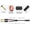 J&D 3.5mm to Dual 1/4 TS Stereo Breakout Cable, Gold