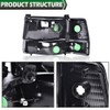 GRAND ORANGE Headlights Assembly Fit 1992-1996 Ford F150 Bronco