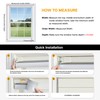 LazBlinds No Drill Blinds for Indoor Windows, Blackout Roller Shades,