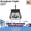 Ship From USA,4-Light Farmhouse Chandeliers for Dining Room Black(No Bulbs)Design