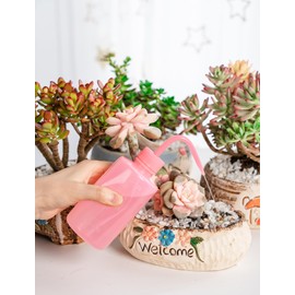 Melphoe Tattoo Wash Bottle Squeeze, 2Pcs 250ml Water Squirt Bottle Succulent Watering, Safety Rinse Watering Tools, Tattoo Supplies, Irrigation Sprinkling Can Wash Plant (Pink)