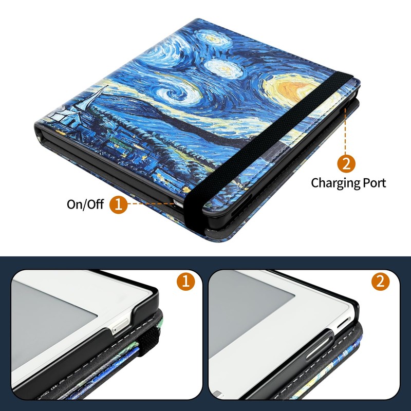 BOZHUORUI Case for 7" Onyx Boox Go 7 B/W &