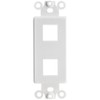 Decora Wall Plate Insert, 2 Hole Keystone Jack, White