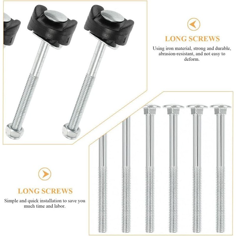 Fokmuaex 12 Pcs M6 X 80mm Trampoline Screws and Bolts